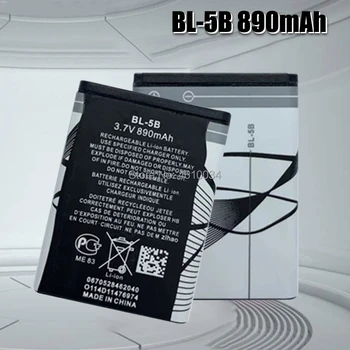BL-5B 3.7 V 890mAh Telefon Built-in baterie Reîncărcabilă Li-ion Acumulator de schimb cu Celule de Baterie PTC Protectie pentru Nokia 3220 / 3230