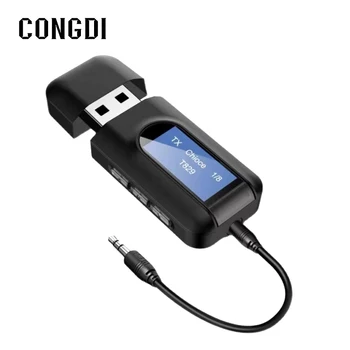 Bluetooth-compatibil USB 5.0 Adaptor Receptor Transmițător Cu Cablu Audio de 3,5 mm Pentru Masina de PC Laptop Calculator Imprimantă de Date Dongle