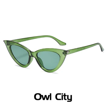 Brand Mic Ochi de Pisica ochelari de Soare Femei de Moda Cateye Ochelari de Soare Vintage Verde Ochelari Doamnelor Stil Călătorie UV400 Ochelari de protecție