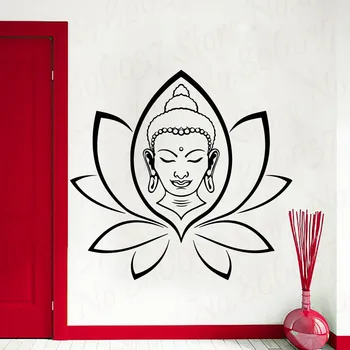 Buddha Autocolante religie vinil Autocolant de Perete Pentru Camera de zi Decal Decor Mural Dormitor Arta de Perete Decalcomanii de muurstickers WL2025