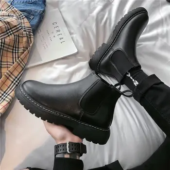 Bărbați Antiderapante Cizme 2021 Pantofi pentru Bărbați de la Chelsea de Înaltă Calitate Instrument de Cizme cu Platforma Anglia Versatil Bărbați Chelsea Cizme