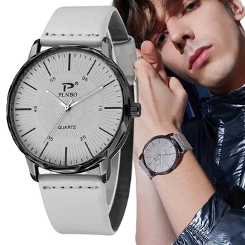 Bărbați Ceas Brand de Top Simplă bandă de unghii de Afaceri de Moda pentru Bărbați Ceasuri Curea de Piele Cuarț Încheietura Ceasuri de sex Masculin Ceas Reloj Hombre