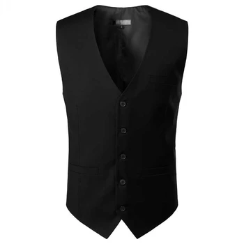 Bărbați de Înaltă Calitate Costum Negru cu Vesta 2022 Nou fără Mâneci V Gât Rochie Vesta de sex Masculin de Afaceri Formal Nunta Vesta Gilet Barbati