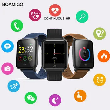 Bărbați Femei Q9 Ceas Inteligent BOAMIGO fitness tracker monitor de ritm Cardiac bratara Bratara digitale ceasuri sport Pentru IOS Android