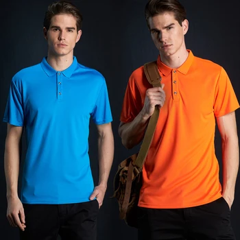 Bărbați Moda de Vara Pure Color de Înaltă Calitate Polo Shirt Logo-ul de Imprimare a modelului Casual Golf Tricou Polo iute Uscat, en-gros