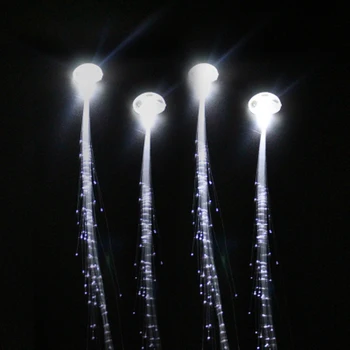 C2 20buc Partid cu LED-uri de Lumină Albă Până Fibra Optica Agrafele de Par Ac de păr de Mătase Flash Impletituri de Nunta, Cadou de Ziua de nastere Bar Bar Crăciun