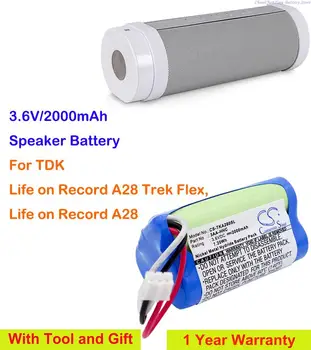Cameron Sino 2000mAh Difuzor Baterie 3AA-HHC pentru TDK Life on Record A28, Viața pe Înregistrare A28 Trek Flex