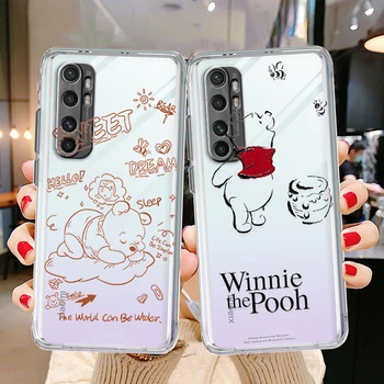 Caz de telefon Pentru Xiaomi Mi 12S 12X 12 11 11T 11i 10T 10 Pro Lite Ultra 5G 9T 9SE 8 Disney Winnie the Pooh Art Capac Transparent