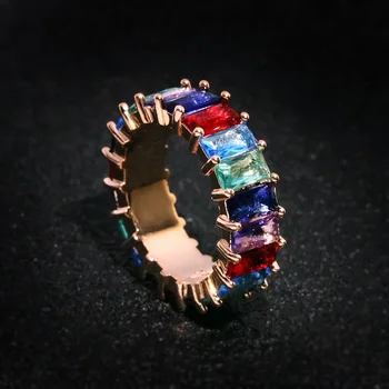 CC Colorat Inel Plin de Cubic Zircon Diamant Anel Bijuterii de Moda pentru Bărbați și Femei, Accesorii de Petrecere CC3259