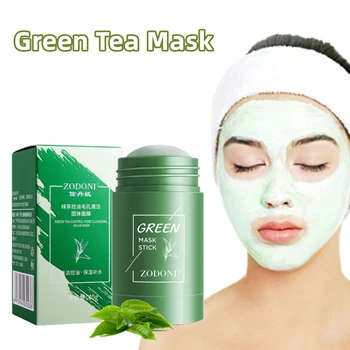 Ceai Verde, Masca Fata Curata GreenTea Masca Stick Hidratare Profundă Micsora Porii Pete Acnee Faciala Film Coreean Produs De Îngrijire A Pielii