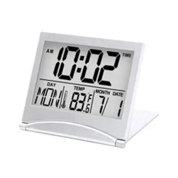 Ceas cu Alarmă Digital LCD Pliabil Travel Ceas Cu Calendar Temperatura de Amânare Ecran Mare Ceas de Birou