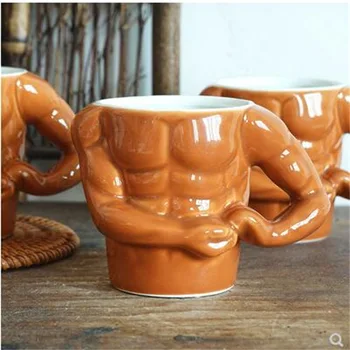 Ceramica Macho Musculare Ceașcă de Cafea Creative 3D Original Cani de Ceai, Cani cu Maner Cana de Apa Suc de Cani fulgi de Ovăz mic Dejun Cana Cadou