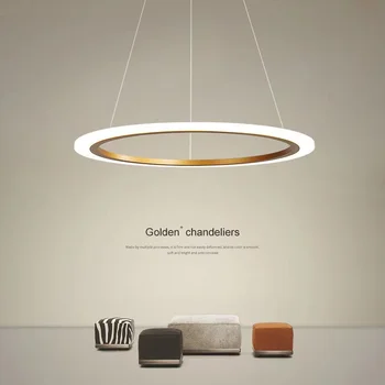 Circulare cu un singur inel de candelabre Inel restaurant lumini Modern minimalist sufragerie living de învățare de iluminat cu LED