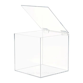 Clar acryl cub favoarea cutie de plexi sticlă acrilică de depozitare din plastic petrecere de nunta pachet cadou organizator biroul de acasă de utilizare