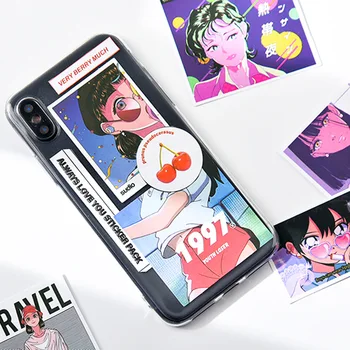 Clearance-ul 60pcs Japoneză Set de Autocolant de Anime Scrapbooking Material Decor Personalitate Autocolante Drăguț Kawaii Papetărie