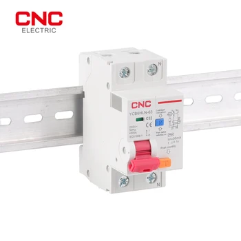 CNC YCB6HLN-63 30mA 1P N RCBO MCB Curent Rezidual Circuit Breaker 230V 50/60Hz Peste Scurgeri de Curent de Protecție