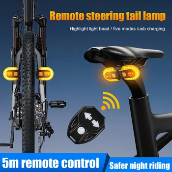 Control de la distanță Lumina de Semnalizare pentru Biciclete Stop USB Reîncărcabilă MTB Drum de Munte Biciclete de Avertizare Lampă Spate Echipamente de Ciclism