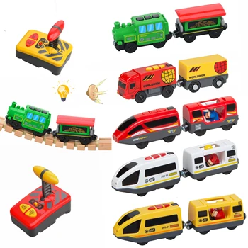 Control De La Distanță Tren Electric Set De Jucării De Lemn De Cale Ferată Accesorii Se Potrivesc De Lemn Pentru Cale Ferată Jucarii Copii