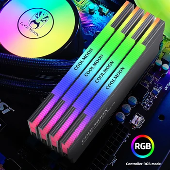 COOLMOON RAM Radiator Cooler 5V 3PIN ARGB Cooler Adresabile Vestă de Răcire radiator Radiator pentru memorii DDR3 DDR4 Desktop PC Memorie Ram
