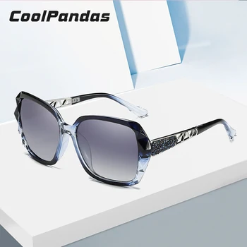 CoolPandas Brand de Lux de Design Supradimensionat ochelari de Soare Polarizati pentru Femei de Moda de Călătorie Prismatic Ochelari de sex Feminin gafas de sol mujer