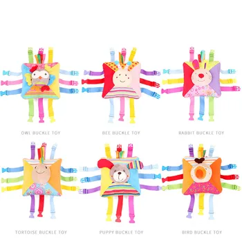 Copii Baby Bumbac Umplute Puzzle Butonul Catarama De Potrivire Jucărie Cognitive Culoare Scrisoare Simbol Copil De Desene Animate De Animale Papusa De Plus Jucarii