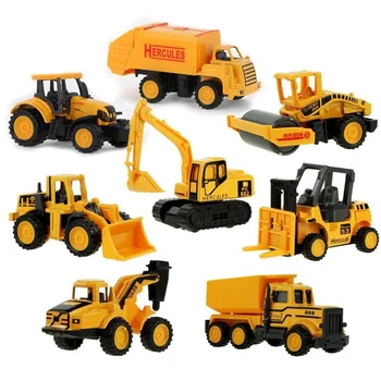 Copii, Jucării Construcții Inginerie Model de Vehicul Buldozer Excavator Camion Inerție Mașină de Jucărie Băiat Joc Jucarii pentru Copii Cadouri