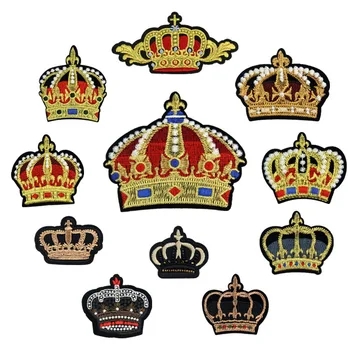 Coroana De Aur Model De Haine De Pânză Autocolante De Desene Animate Broderie Standard De Patch-Uri De Haine Pălărie Decor