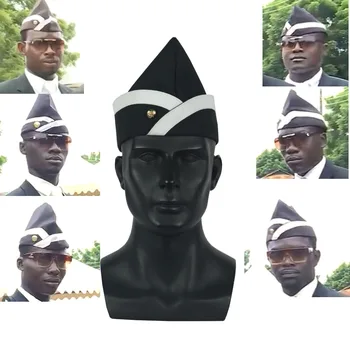 Cosplay Ghana Pallbearers Sicriu De Dans Capac Negru Înmormântare Dans Echipa De Afișare Pălărie Amuzant Îmbrăcat Costumul