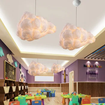 Creative Cloud Forma Pandantiv cu LED-uri Lampă de Moda Pânză Decorative de Plafon Lumina pentru Acasă Restaurant Bar Cafenea (fără Sârmă la Sol)