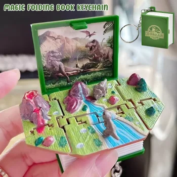 Creative Pliabil Carte de Magie Breloc de jocuri Portabile Pop-Up Jucării Ascunse 3D Dinozaur Lume Popping Cutie Jack-in-The-Box