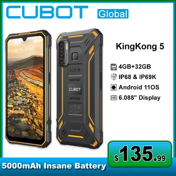 Cubot KingKong 5 Rugged Smartphone Android 11OS IP68 & IP69K 5000mAh Baterie Telefon 48MP Triplă Camera FATA Debloca Telefoane mobile