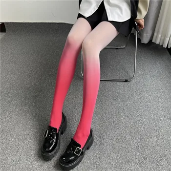 Culoare Gradient Femei Ciorapi Estetic Moda Șosete Lungi Strânse Fără Sudură Ciorapi Sex Feminin Pantys Patru Sezoane Medias De Mujer