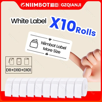 Cumpara 2 obține 10% off Niimbot D110 Impermeabil Termice Etichete de Hârtie de Culoare Albă Stiluri de Hârtie pentru Niimbot D11 D110 D101 Imprimante