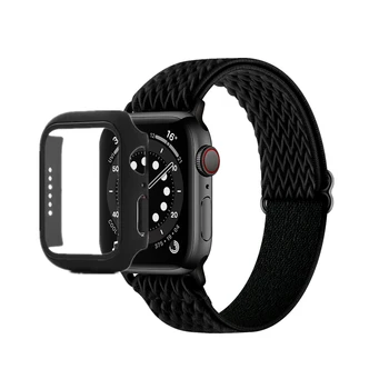 Curea nailon +Caz Pentru Apple Watch Band Seria 6 7 SE 45mm 41mm 40mm 44mm Bratara Reglabila Pentru iWatch 3 42mm 38mm Watchbands
