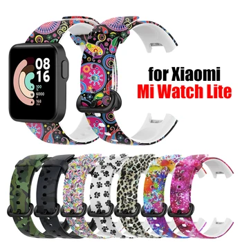 Curele silicon Pentru Xiaomi Mi Watch Lite Watchbands Moda Florale Colorate Camuflaj Imprimare Curele xaomi xiomi xioami xiao mi