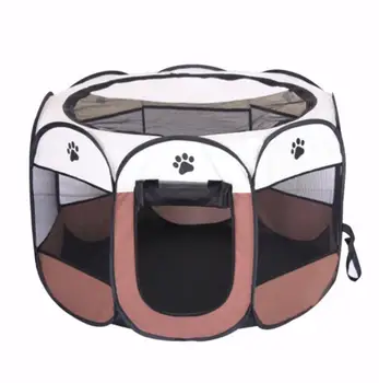 călătorie tarc portabil cort Câine de Companie Pliere Cort Casa Portabil Octogonal Respirabil Cusca Pentru Pisici Țarc Catelus Canisa Gard