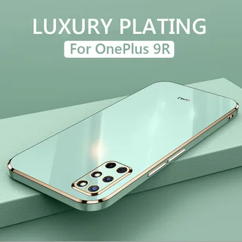 De lux Piața de Placare Telefon Caz Pentru OnePlus One Plus 9R 8T 9 Pro Caz rezistent la Socuri TPU Moale Capacul din Spate Fundas