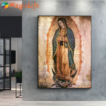 De Ziua Fecioarei din Guadalupe din Mexic Arta de Perete Panza Pictura Imagine Pentru Camera de zi de Decorare pictura Neînrămate
