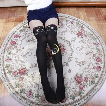 Desene Animate Pisica Coapsa Inalta Ciorapi Fete Sailor Moon Over-Knee Socks Animal Chilot Sexy Femei Șosete Lungi Ciorapi Dresuri