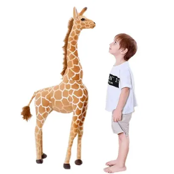 Dimensiuni Mari De Plus Girafa Moi Umplute Realiste De Animale, Girafe Moale Papusa Casa Decor Copii Cadou De Ziua De Nastere