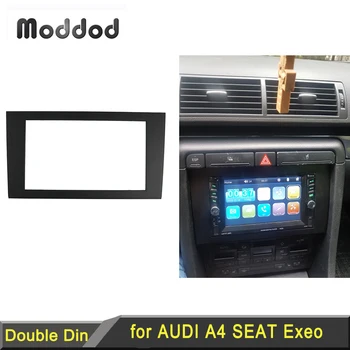 Din dublu Radio Auto Fascia pentru Audi A4 B6 2002-2006 A4 B7 2002-2007 Seat Exeo 2009+ Stereo Panoul de Bord CD Kit 178x100mm Cadru