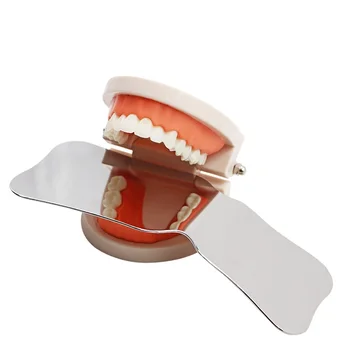 Din Oțel Inoxidabil Dentare Ortodontice Reflector Camera Intraorala Fotografie Pe O Singură Față Curbată Reflector De Albire A Dintilor Oglindă