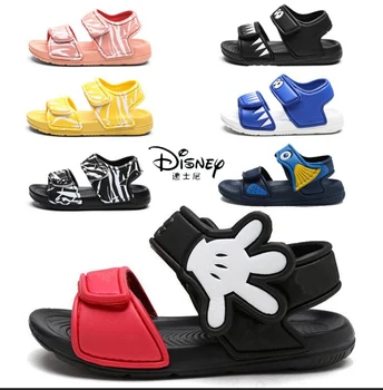 Disney 2021 Vara Copilul Plastic Moale Jos Mickey Mouse Sandale 4-12 Ani Băieți și Fete Pantofi de Plaja cu Dungi de Culoare