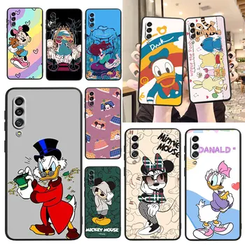Disney Donald Duck Caz de Telefon Pentru Samsung Galaxy A32 A52 A52S A72 A02 A22 A03 A02S A03S A13 A03 A53 A33 A73 A23 A13 Negru Moale