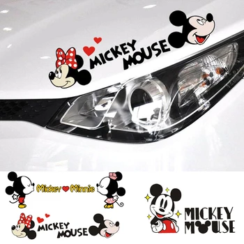 Disney Drăguț Mickey Mouse Masina Autocolante De Desene Animate Minnie Mouse Styling Auto Fereastră Daisy Baby Intr-Decalcomanii Auto Parbriz Decor
