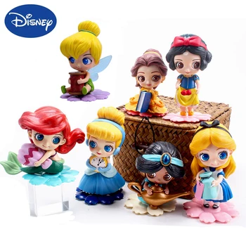Disney Princess Anime Alice Alba Ca Zapada, Ariel Jasmine, Cenusareasa, Belle Figurina De Colectie Model De Păpușă Kawai Tort De Decorare