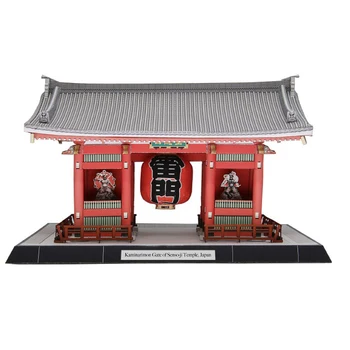DIY Kaminarimon Poarta Templul Senso-ji, Japonia Ambarcațiuni de Hârtie Model de Arhitectura 3D DIY Educație Jucării Handmade pentru Adulti Joc de Puzzle