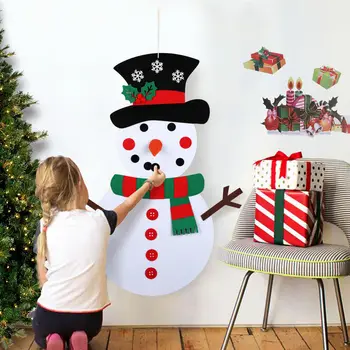 Diy Simțit Crăciun Articolul 2023 om de Zăpadă, Ornamente Usi Interior Agățat de Perete Copii Copii Cadou Craft Supplies revelion