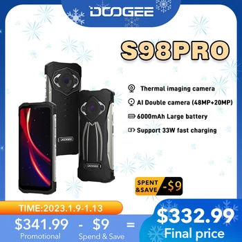 DOOGEE S98 Pro Accidentat Telefon Cameră de termoviziune InfiRay® Smartphone G96 6.3