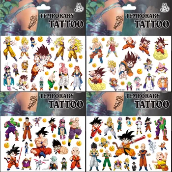 Dragon Ball Pentru Copii Desene Animate Autocolante Tatuaj Moda Drăguț Autocolante Tatuaj Grădiniță Recompensa Autocolante De Educație Timpurie Autocolante